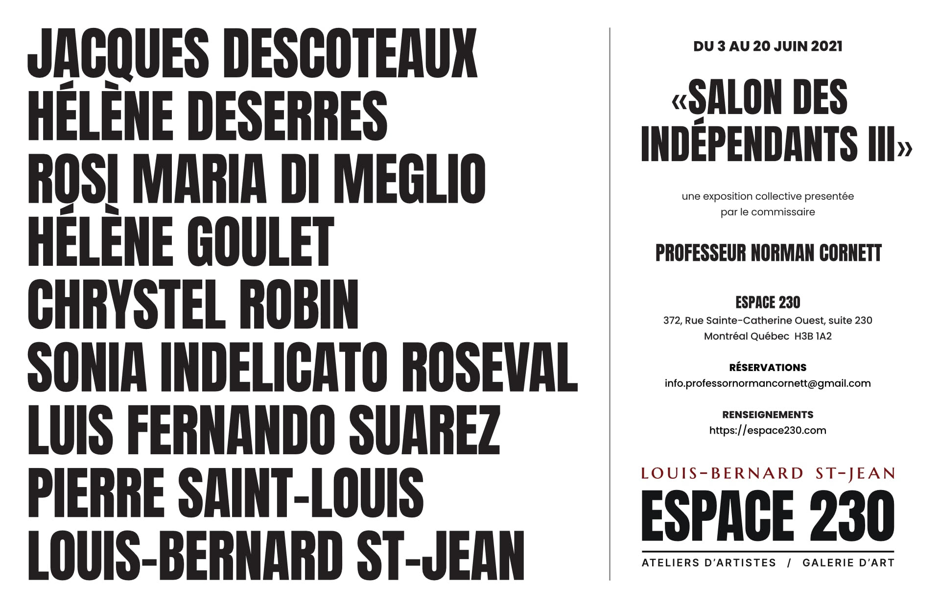Affiche de L'exposition de groupe Le salon des indépendants III